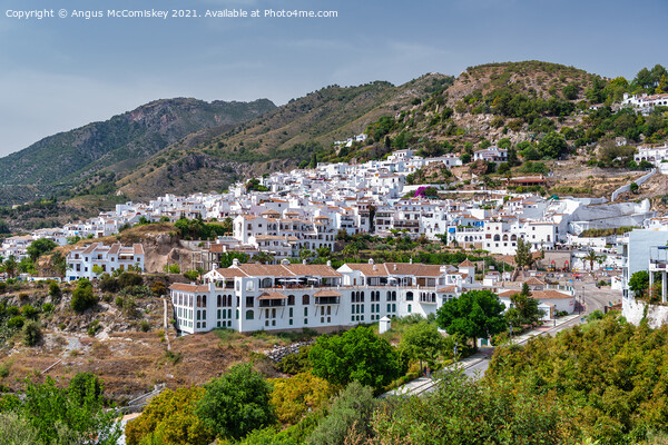 White village of Frigiliana in Andalusia, Spain Picture Board by Angus McComiskey