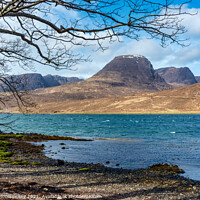 Buy canvas prints of View across Loch Kishorn to Beinn Bhan by Angus McComiskey