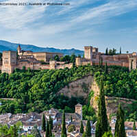 Buy canvas prints of Daybreak at Alhambra Palace Granada by Angus McComiskey