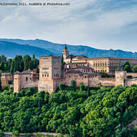 Buy canvas prints of Generalife Palace and Palace of Carlos V Granada by Angus McComiskey