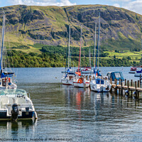 Buy canvas prints of Yachts moored at Fair Field Marina on Ullswater by Angus McComiskey