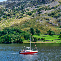 Buy canvas prints of Yacht motoring south on Ullswater by Angus McComiskey