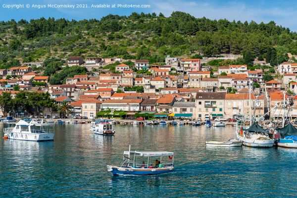 Vela Luka seafront on Korcula Island, Croatia Picture Board by Angus McComiskey