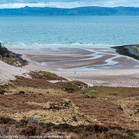 Buy canvas prints of Sandy beach with view of Raasay and Isle of Skye by Angus McComiskey