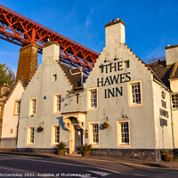 Buy canvas prints of The Hawes Inn at sunset by Angus McComiskey