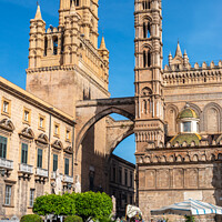 Buy canvas prints of Palermo Cathedral and Bishop's Palace, Sicily by Angus McComiskey