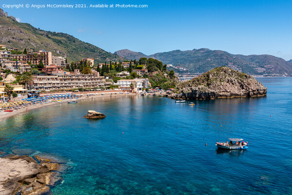 Bay of Mazzaro, Taormina, Sicily Picture Board by Angus McComiskey
