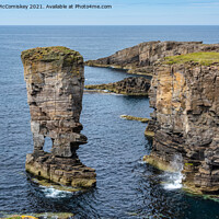 Buy canvas prints of Yesnaby Castle sea stack, Mainland Orkney by Angus McComiskey