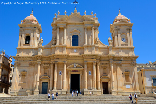 Baroque façade of Noto Cathedral, Sicily Picture Board by Angus McComiskey