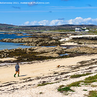 Buy canvas prints of Sandy beach at Mannin Bay, County Galway, Ireland by Angus McComiskey