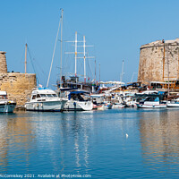 Buy canvas prints of Boats moored in Kyrenia harbour, Northern Cyprus by Angus McComiskey