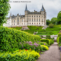 Buy canvas prints of Garden at Dunrobin Castle, Sutherland, Scotland by Angus McComiskey