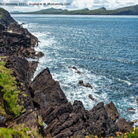 Buy canvas prints of Sea cliffs at Feohanagh on the Dingle Peninsula by Angus McComiskey