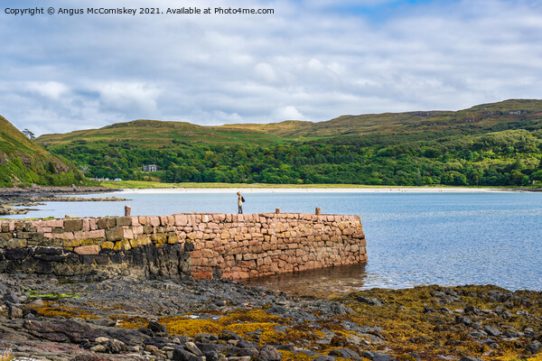 Old stone pier at Calgary Bay, Isle of Mull Picture Board by Angus McComiskey