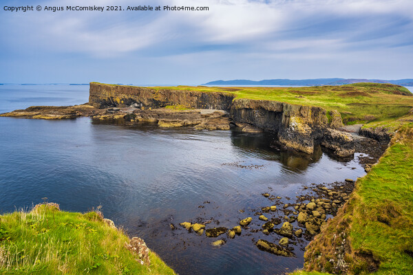 Sea cliffs on west coast of Isle of Staffa Picture Board by Angus McComiskey