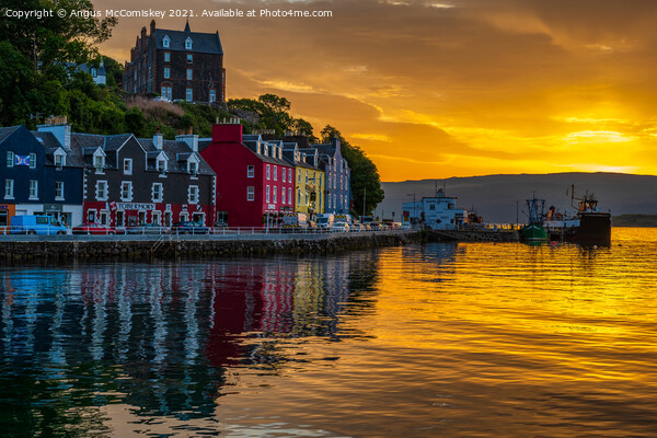 Sunrise Tobermory waterfront, Isle of Mull Picture Board by Angus McComiskey