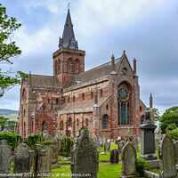 Buy canvas prints of St Magnus Cathedral and Burial Ground, Kirkwall by Angus McComiskey