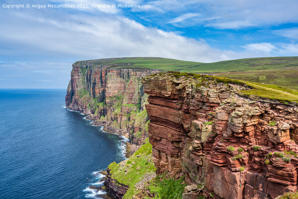 Red sandstone cliffs, Isle of Hoy, Orkney Picture Board by Angus McComiskey