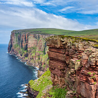 Buy canvas prints of Red sandstone cliffs, Isle of Hoy, Orkney by Angus McComiskey