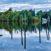 Buy canvas prints of Derwent Isle and old jetty piles  by Angus McComiskey