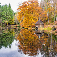 Buy canvas prints of Autumn reflections on Loch Dunmore by Angus McComiskey