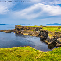 Buy canvas prints of Sea cliffs, Isle of Staffa by Angus McComiskey