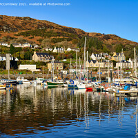 Buy canvas prints of Yachts in Tarbert marina on Loch Fyne, Argyll by Angus McComiskey