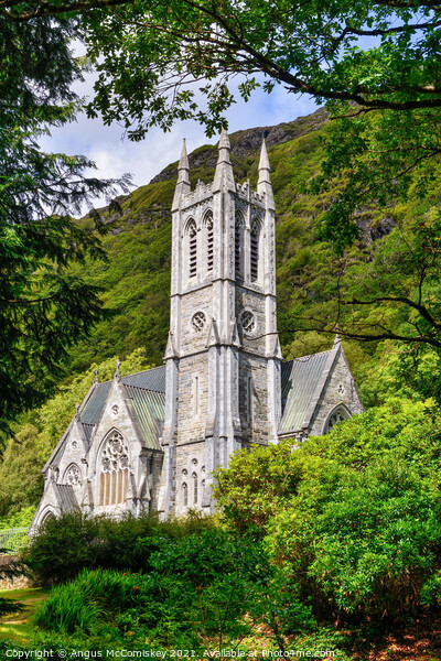 Church at Kylemore Abbey, County Galway Picture Board by Angus McComiskey