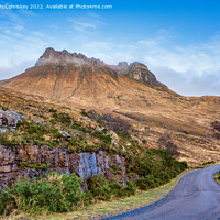 Buy canvas prints of Stac Pollaidh from scenic road to Achiltibuie by Angus McComiskey
