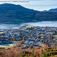 Buy canvas prints of Looking down on Ullapool from Ullapool Hill by Angus McComiskey