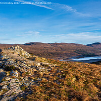 Buy canvas prints of Meall Mor summit with view east to Loch Achall by Angus McComiskey