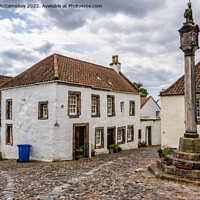 Buy canvas prints of The Mercat Cross in village of Culross in Fife by Angus McComiskey