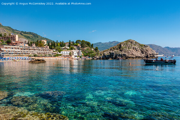Bay of Mazzaro, Taormina, Sicily Picture Board by Angus McComiskey