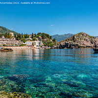 Buy canvas prints of Bay of Mazzaro, Taormina, Sicily by Angus McComiskey