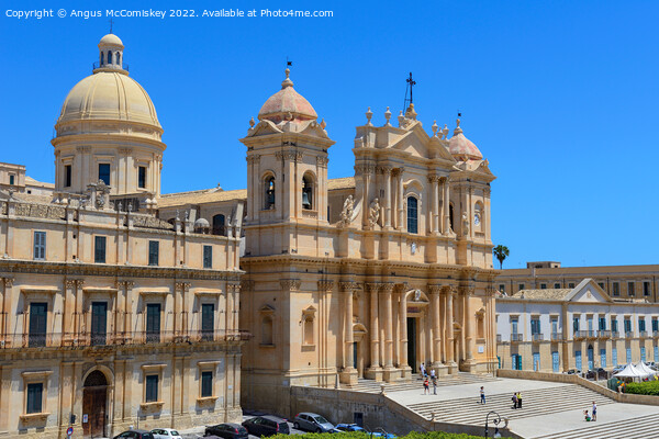 Dome and towers of Noto Cathedral, Sicily Picture Board by Angus McComiskey