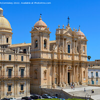 Buy canvas prints of Dome and towers of Noto Cathedral, Sicily by Angus McComiskey