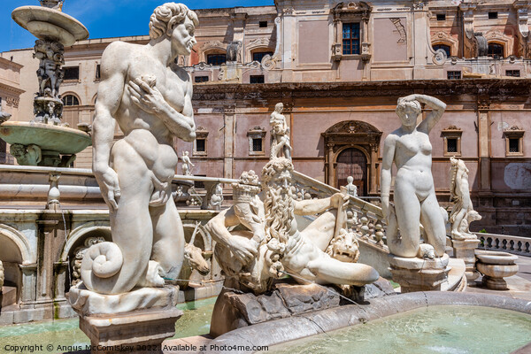Praetorian Fountain in Palermo, Sicily Picture Board by Angus McComiskey