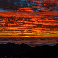 Buy canvas prints of Sunrise from summit of Haleakala on Maui, Hawaii by Angus McComiskey