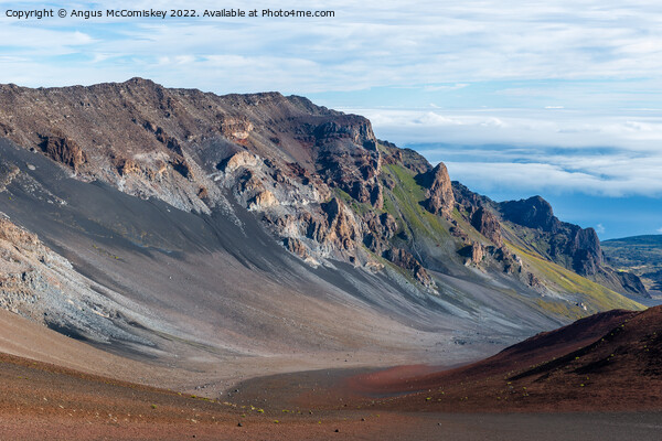 Volcanic landscape, Haleakala crater, Maui, Hawaii Picture Board by Angus McComiskey