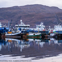 Buy canvas prints of Ullapool harbour reflections, Wester Ross by Angus McComiskey