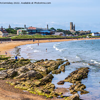 Buy canvas prints of St Andrews East Sands beach in Fife, Scotland by Angus McComiskey