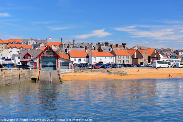 Lifeboat station Anstruther harbour, Fife Picture Board by Angus McComiskey