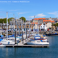 Buy canvas prints of Pontoons in Anstruther marina in Fife by Angus McComiskey