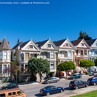 Buy canvas prints of Painted Ladies of Alamo Square San Francisco by Angus McComiskey