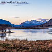 Buy canvas prints of An Teallach viewed across frozen Loch Droma by Angus McComiskey