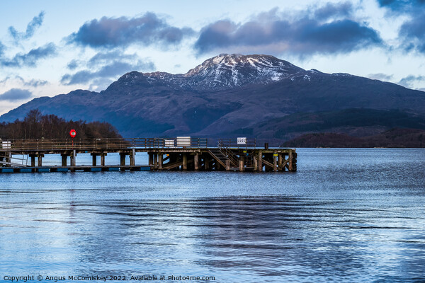 Luss Pier and Ben Lomond Picture Board by Angus McComiskey