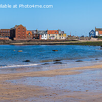 Buy canvas prints of North Berwick harbour from West Bay Beach panorama by Angus McComiskey