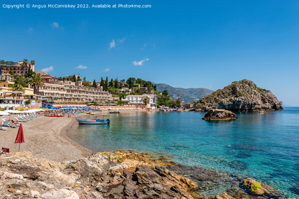 Mazzaro Beach, Taormina, Sicily Picture Board by Angus McComiskey