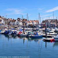 Buy canvas prints of Yachts moored in Anstruther marina in Fife by Angus McComiskey