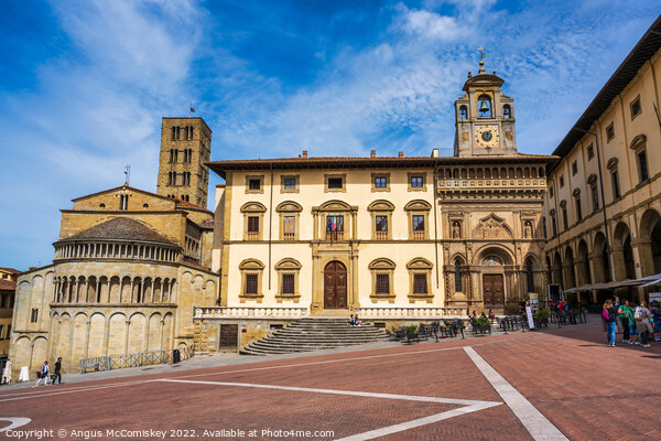 Piazza Grande in Arezzo, Tuscany, Italy Picture Board by Angus McComiskey